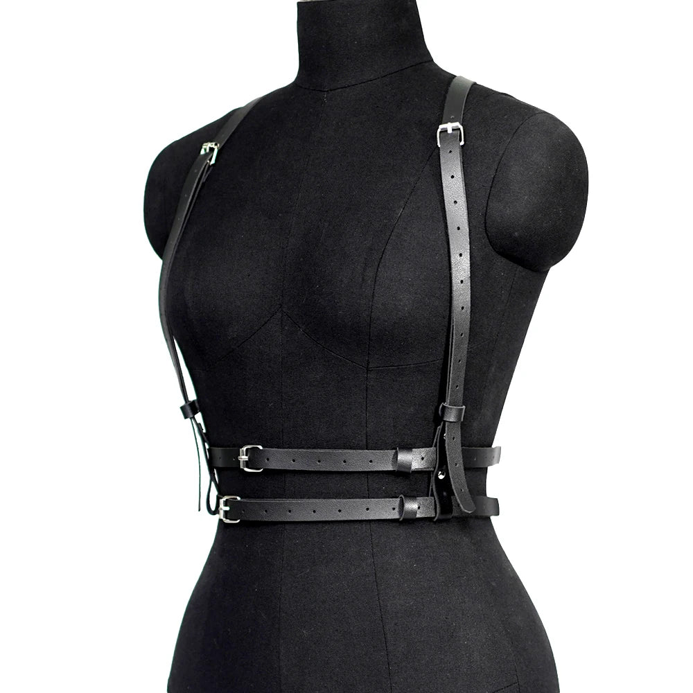 Corset Leather Lingerie Bondage Fashion Harness belt